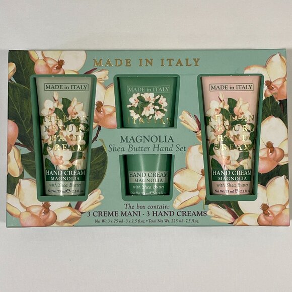 NEW, SAPONERIE MARIO FISSI Made in Italy Boxed Set of 3 Hand Cream, Magnolia - Picture 1 of 5